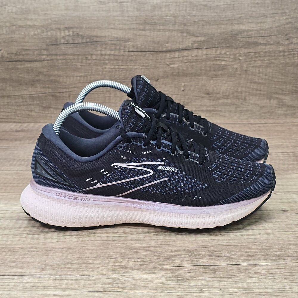 Brooks Glycerin 19 Women's Size 9.5 B Black Pink Running Shoes (1203431B074)